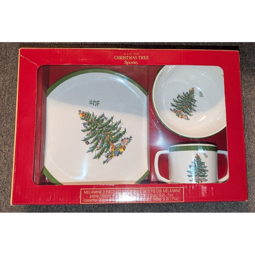 Spode Christmas Tree 3-Piece Children's Melamine Dinnerware Set
